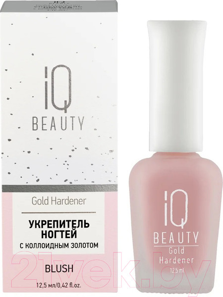 Изображение товара Средство для укрепления ногтей IQ Beauty Gold Hardener Blush С коллоидным золотом (12.5мл)