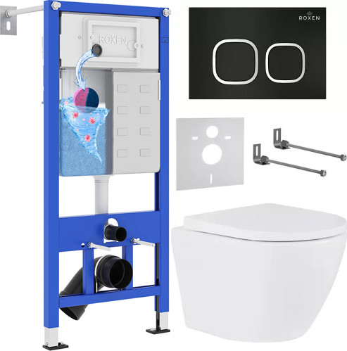 Изображение товара Унитаз подвесной с инсталляцией Roxen StounFix Dual Fresh 543489