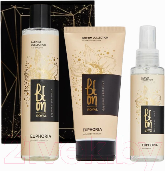 Изображение товара Набор косметики для тела BeOn Royal Euphoria №31 Гель 260мл+Мист 105мл+Лосьон 200мл
