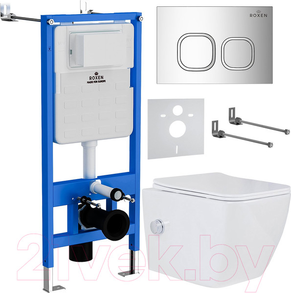 Изображение товара Унитаз подвесной с инсталляцией Roxen StounFix Slim 552245