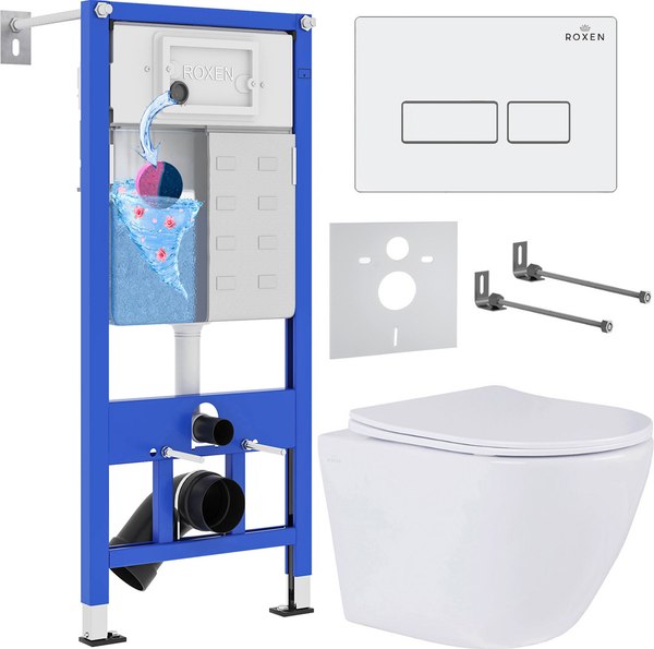 Изображение товара Унитаз подвесной с инсталляцией Roxen StounFix Dual Fresh 569295