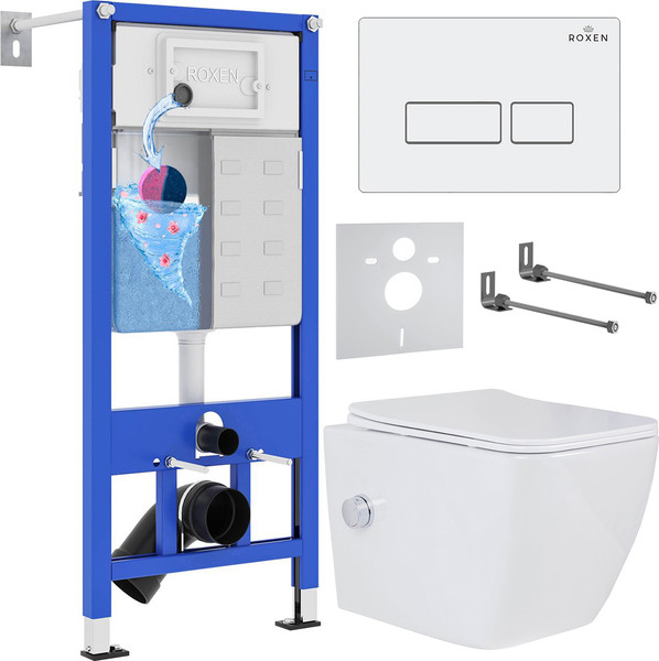 Изображение товара Унитаз подвесной с инсталляцией Roxen StounFix Dual Fresh 577477