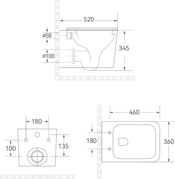 Изображение товара Инсталляция с унитазом подвесным Roxen StounFix Dual Fresh 579341