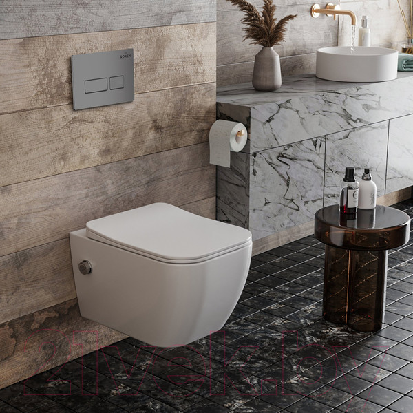 Изображение товара Унитаз подвесной с инсталляцией Roxen StounFix Slim 608961