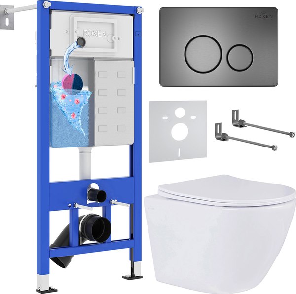 Изображение товара Унитаз подвесной с инсталляцией Roxen StounFix Dual Fresh 624013