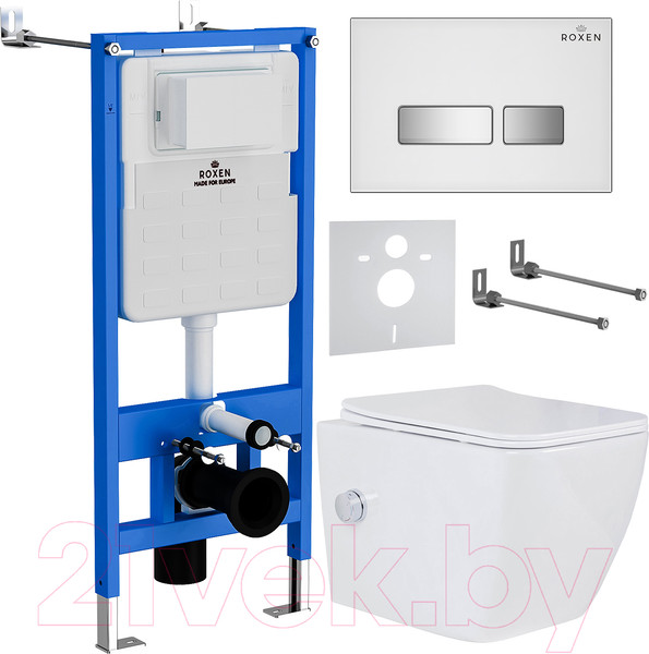 Изображение товара Унитаз подвесной с инсталляцией Roxen StounFix Slim 640526