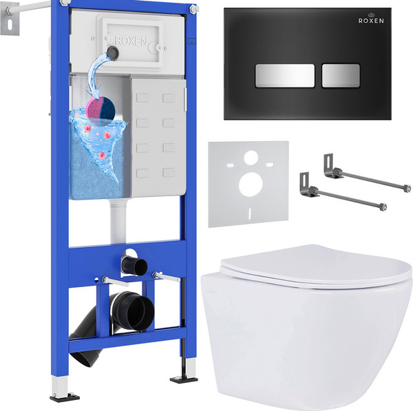 Изображение товара Унитаз подвесной с инсталляцией Roxen StounFix Dual Fresh 642915