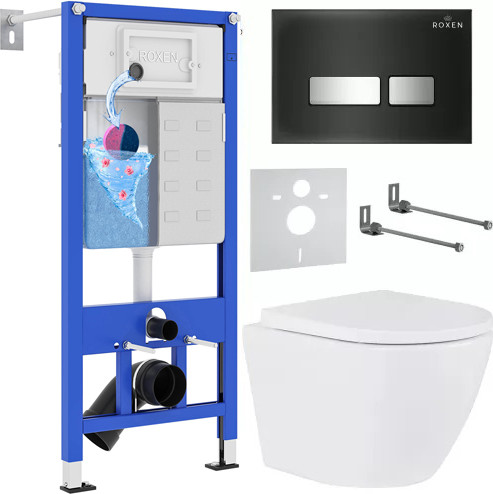 Изображение товара Унитаз подвесной с инсталляцией Roxen StounFix Dual Fresh 643669