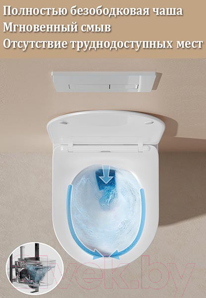 Изображение товара Унитаз подвесной с инсталляцией Roxen StounFix Dual Fresh 913681