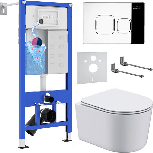Изображение товара Унитаз подвесной с инсталляцией Roxen StounFix Dual Fresh 918025