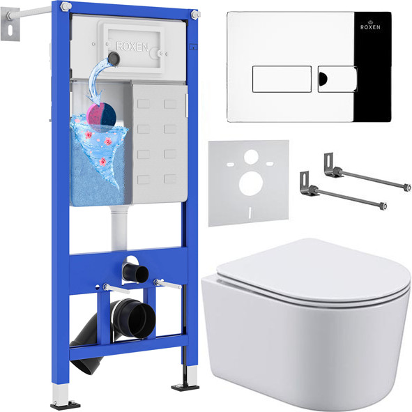 Изображение товара Унитаз подвесной с инсталляцией Roxen StounFix Dual Fresh 932469