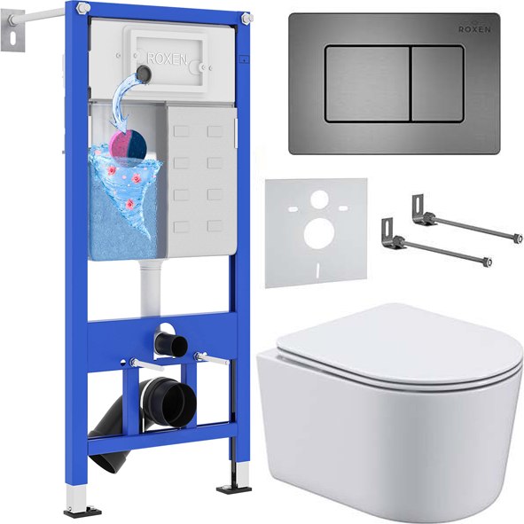Изображение товара Унитаз подвесной с инсталляцией Roxen StounFix Dual Fresh 954681