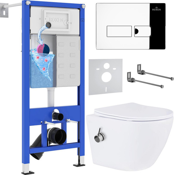 Изображение товара Унитаз подвесной с инсталляцией Roxen StounFix Slim 958812