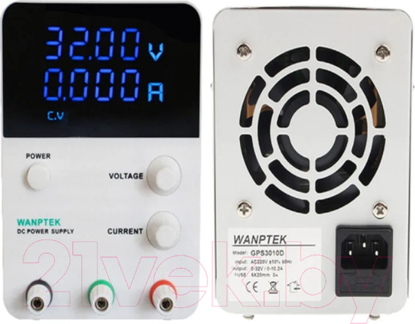 Изображение товара Лабораторный блок питания Wanptek GPS3010D для подключения и тестирования устройств