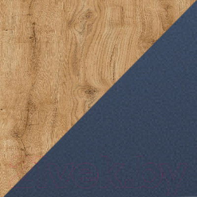 Изображение товара Прикроватная тумба Мебель-КМК 2Я Тиана КМК 0967.19 (дуб наварра/SAT 27 синий матовый)