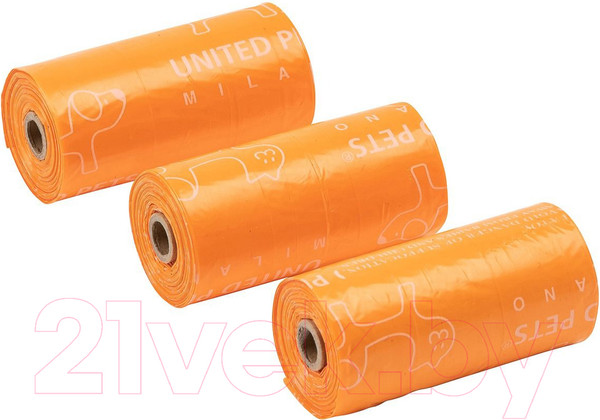 Изображение товара Пакеты для выгула собак United Pets Refill MG080101AR (3x10шт, оранжевый)