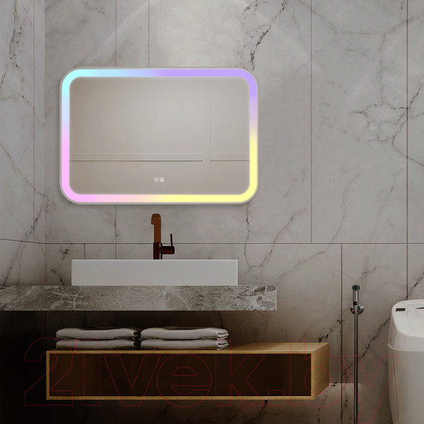 Изображение товара Зеркало Silver Mirrors Давид RGB 80x55 / LED-00002890
