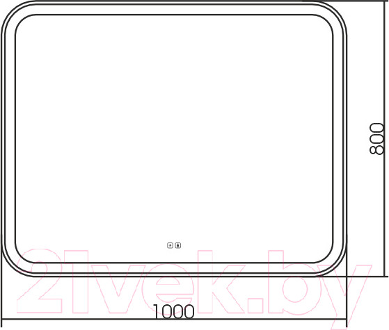 Изображение товара Зеркало Silver Mirrors Stiv Neo RGB 91.5x68.5 / LED-00002888