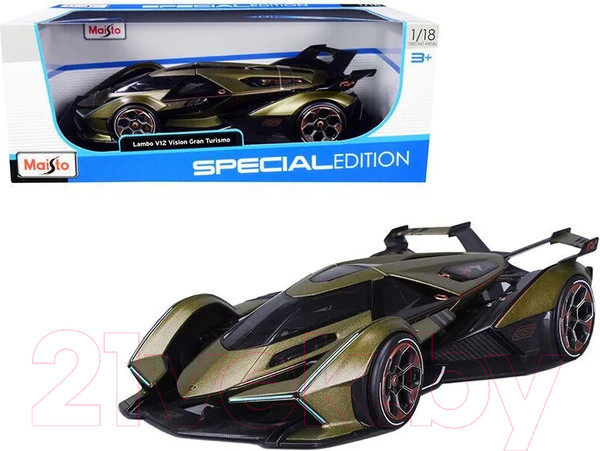 Изображение товара Масштабная модель автомобиля Maisto Lamborghini V12 Vision Gran Turismo / 36454GN (зеленый)