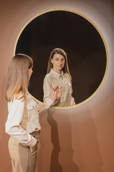Изображение товара Зеркало Silver Mirrors Monaco Gold D77 / LED-00002766