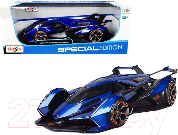 Изображение товара Масштабная модель автомобиля Maisto Lamborghini V12 Vision Gran Turismo / 36454BU (синий)