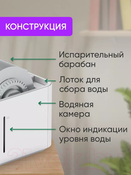 Изображение товара Традиционный увлажнитель воздуха SmartMi Evaporative Humidifier 3 CJXJSQ05ZM