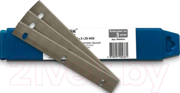 Изображение товара Набор ножей для станка БЕЛМАШ HSS 154x20x2 / RN084A (3шт)