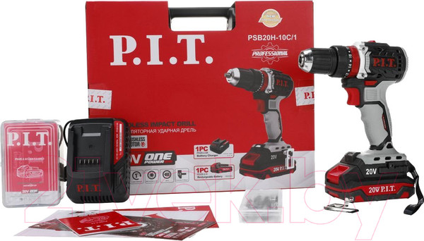 Изображение товара Аккумуляторная дрель-шуруповерт P.I.T PSB20H-10C/1