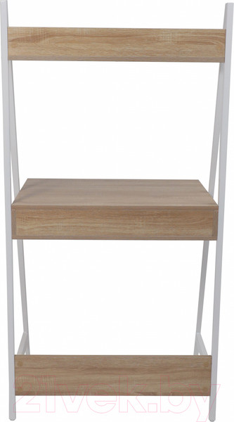 Изображение товара Письменный стол AksHome Shape (светлый дуб/белый металл)