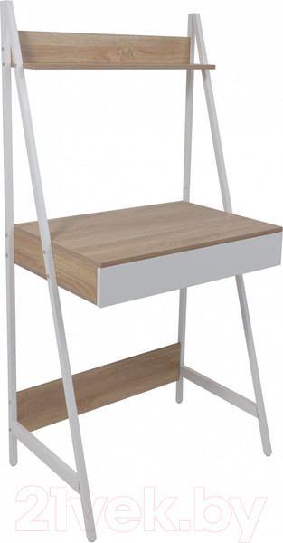 Изображение товара Письменный стол AksHome Shape (светлый дуб/белый металл)