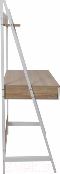 Изображение товара Письменный стол AksHome Shape (светлый дуб/белый металл)