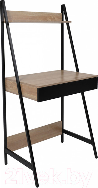 Изображение товара Письменный стол AksHome Shape (светлый дуб/черный металл)