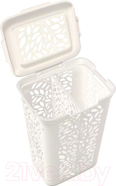 Изображение товара Корзина Полимербыт Leaves / 4348917 (60л, молочный)