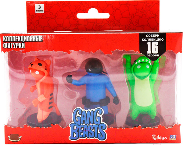Изображение товара Набор фигурок коллекционных Gang Beasts Зеленый герой крокодил / GB2021-C