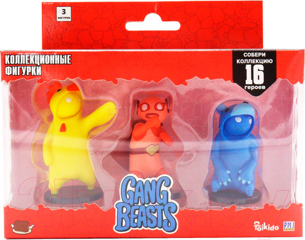 Изображение товара Набор фигурок коллекционных Gang Beasts Красный герой в плаще / GB2021-D