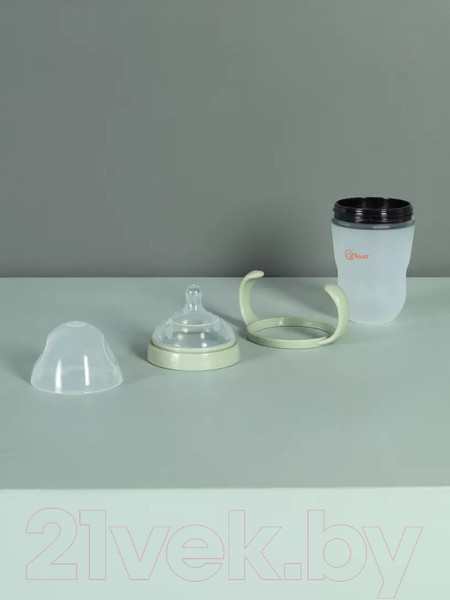 Изображение товара Бутылочка для кормления Rant Силиконовая с ручками и силиконовой соской 250мл / 1006 (зеленый)