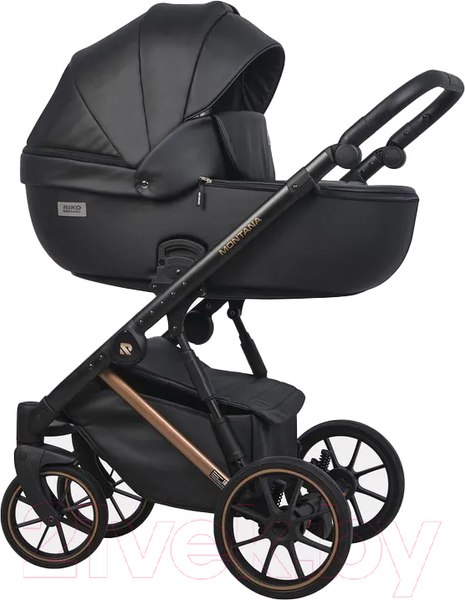 Изображение товара Детская универсальная коляска Riko Montana Premium 2 в 1 (12, черный, рама медь)