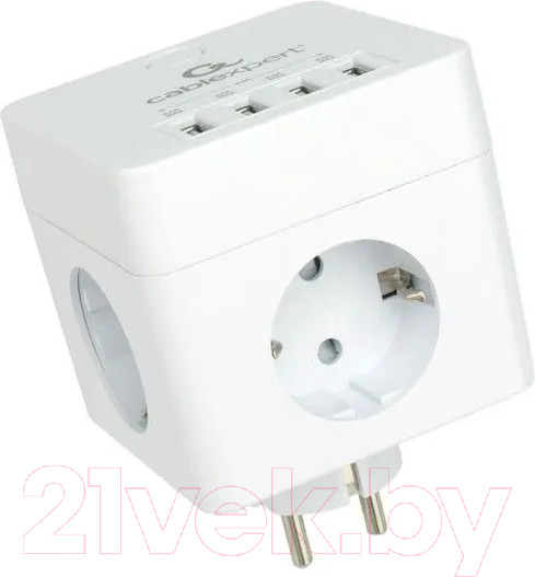 Изображение товара Электроразветвитель Cablexpert CUBE-4-U4-W