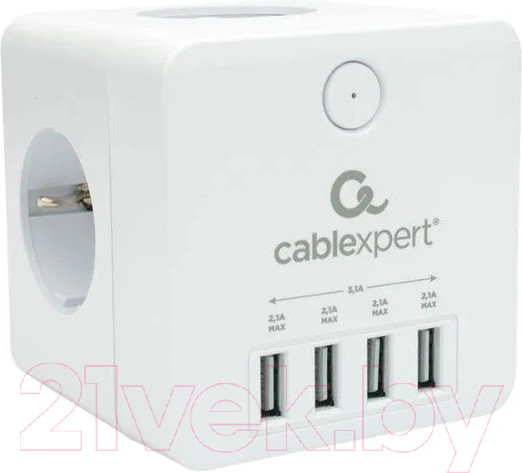 Изображение товара Электроразветвитель Cablexpert CUBE-4-U4-W