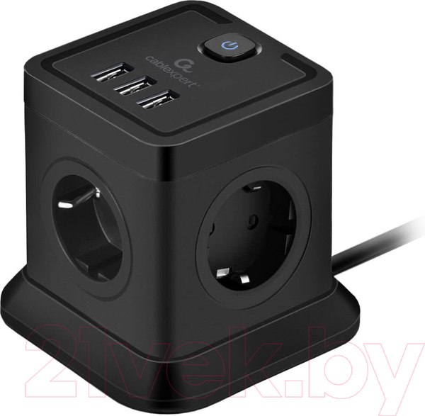 Изображение товара Сетевой фильтр Cablexpert TWR-4-U3-B-2