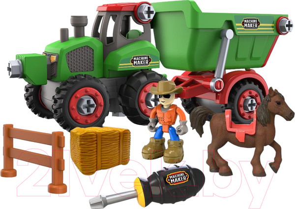 Изображение товара Игрушка-конструктор Nikko Machine Maker Tractor and Trailer / 40081