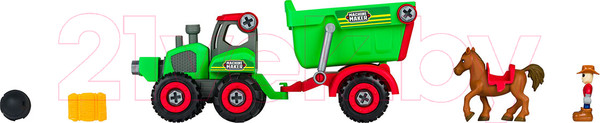 Изображение товара Игрушка-конструктор Nikko Machine Maker Tractor and Trailer / 40081
