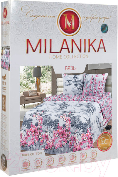 Изображение товара Комплект постельного белья Milanika Император Евро (бязь)