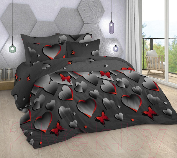 Изображение товара Комплект постельного белья Milanika Страсть 1.5сп (бязь)