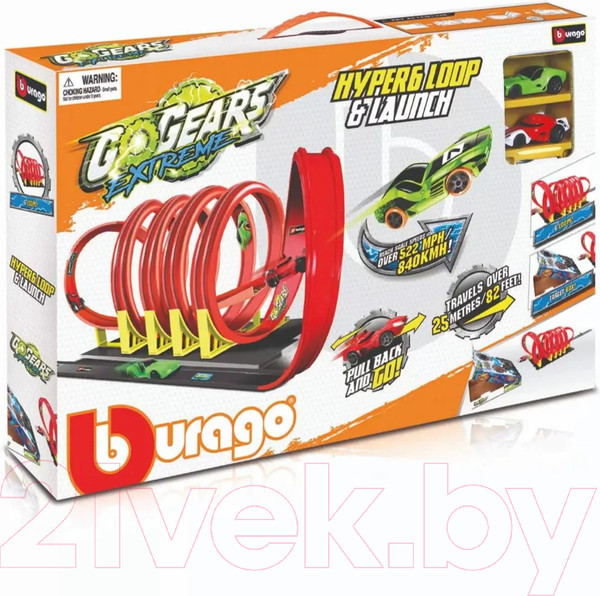 Изображение товара Автотрек Bburago Трек с мертвыми петлями / 18-30535