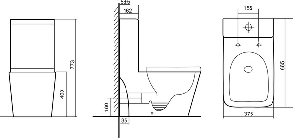 Изображение товара Унитаз напольный Triton Pro Mono MO-8706 (с сиденьем и арматурой)