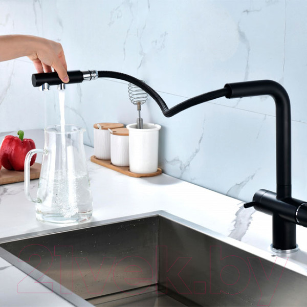 Изображение товара Смеситель Paulmark Serpentine Se213222-401 (антрацит)