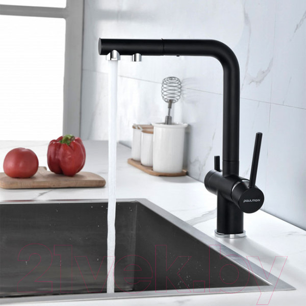 Изображение товара Смеситель Paulmark Serpentine Se213222-401 (антрацит)