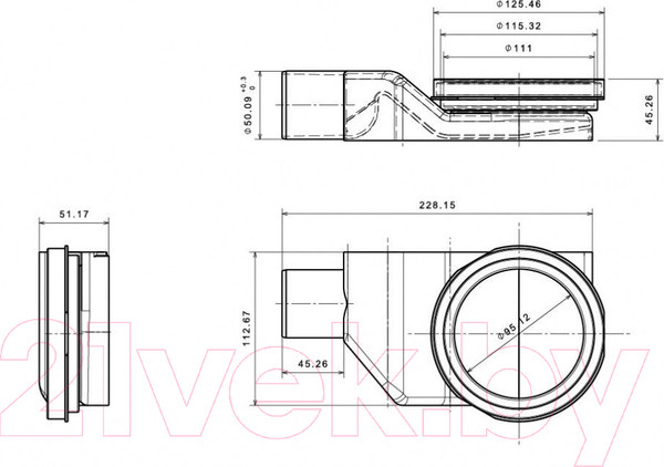 Изображение товара Трап для душа Bettoserb Frameless 750 / 13701321 (331180)