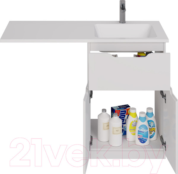 Изображение товара Тумба под умывальник Dreja Vega 60 / 99.0450 (белый глянец)